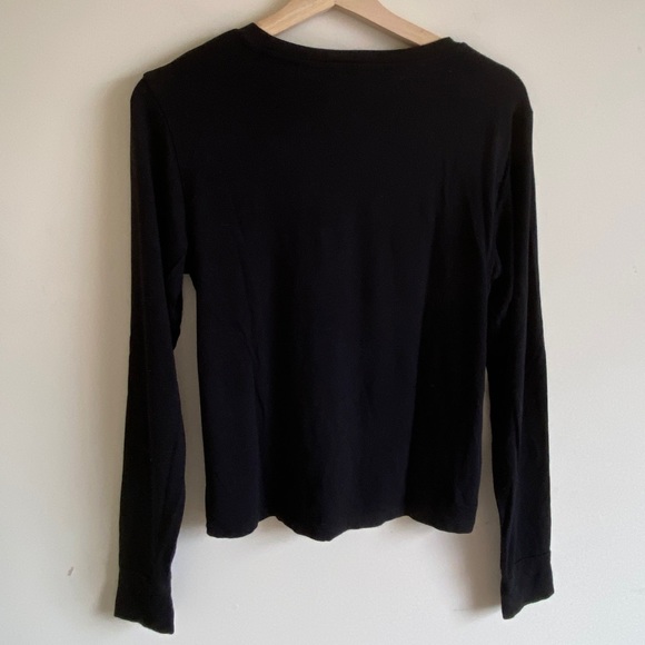 Wilfred black long sleeve jersey pocket shirt - Picture 4 of 6